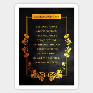 Deuteronomy 31:6 Bible Verse Wall Art Sticker